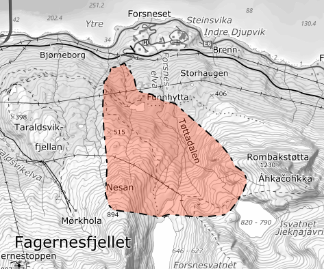 Planområde Djupvik vannverk - Klikk for stort bilde